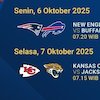 Cek Jadwal dan Nonton NFL Matchweek 5: Eksklusif di Vidio