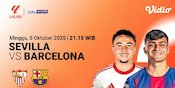 Saksikan dan Nonton LaLiga 2025/26 Sevilla vs Barcelona, Eksklusif di Vidio Saksikan dan Nonton LaLiga 2025/26 Sevilla vs Barcelona, Eksklusif di Vidio