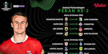 Catat Jadwal Europa Conference League 2025/26: Pekan Ke-2 Eksklusif di Vidio Catat Jadwal Europa Conference League 2025/26: Pekan Ke-2 Eksklusif di Vidio