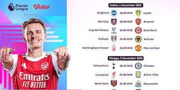 Cek Jadwal Liga Inggris 2025/26 Pekan ke-10: Eksklusif Tayang di Vidio Cek Jadwal Liga Inggris 2025/26 Pekan ke-10: Eksklusif Tayang di Vidio