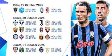 Cek Jadwal dan Nonton Serie A 2025/26 Pekan ke-9, Tayang Eksklusif di Vidio