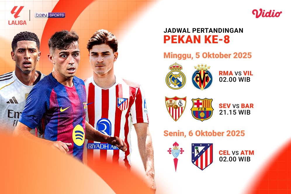 Cek Jadwal dan Live Streaming LaLiga 2025/26 Minggu Ini: di Vidio