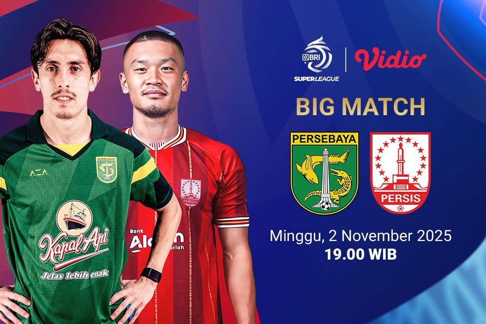 Saksikan BRI Super League 2025/26: Persebaya vs Persis Solo Tayang Eksklusif di Vidio Saksikan BRI Super League 2025/26: Persebaya vs Persis Solo Tayang Eksklusif di Vidio