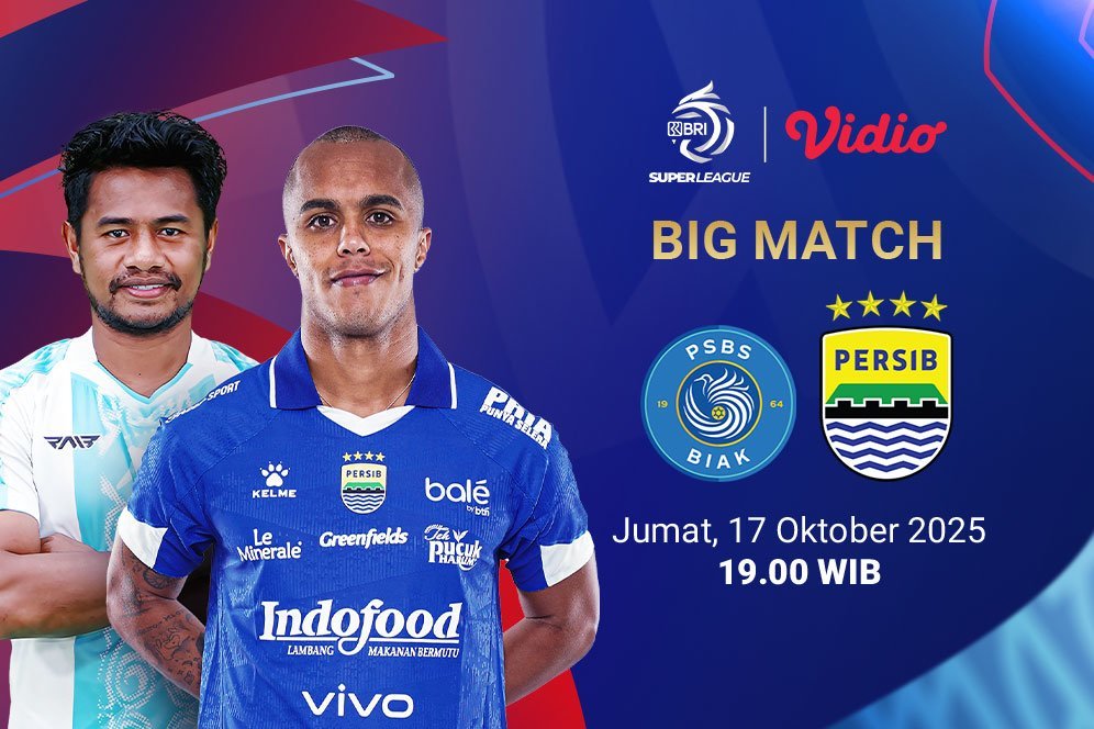 Saksikan dan Nonton BRI Super League 2025/26: PSBS Biak vs Persib, Tayang di Vidio Saksikan dan Nonton BRI Super League 2025/26: PSBS Biak vs Persib, Tayang di Vidio