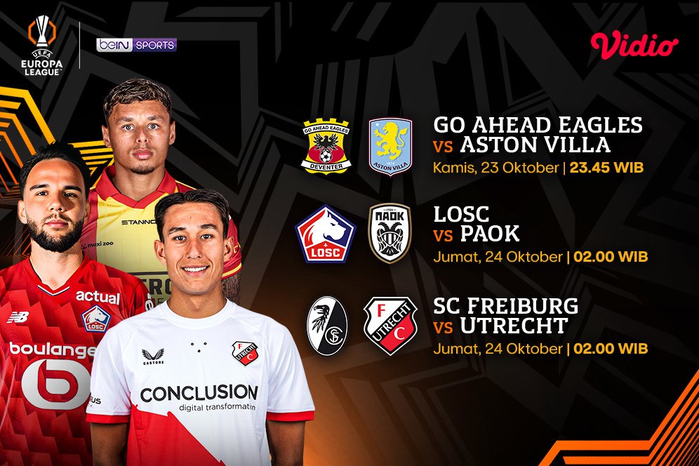 Cek Jadwal Aksi Pemain Indonesia di Liga Europa 2025/26: Tayang di Vidio Cek Jadwal Aksi Pemain Indonesia di Liga Europa 2025/26: Tayang di Vidio