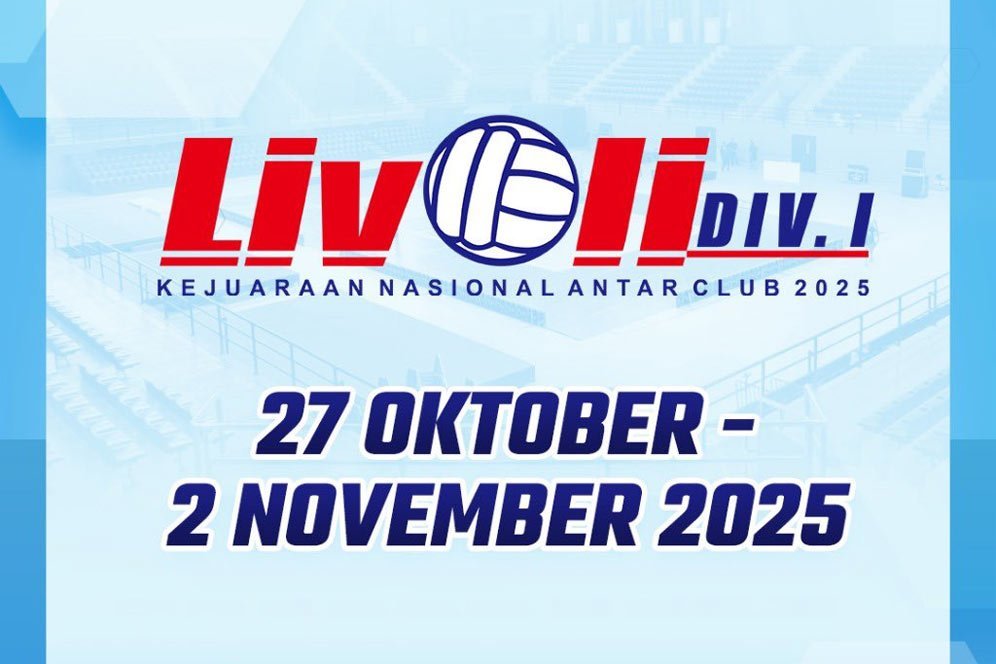 Link Live Streaming Pertandingan Livoli Divisi 1 2025 di MOJI dan Vidio, 26 Oktober-2 November 2025 Link Live Streaming Pertandingan Livoli Divisi 1 2025 di MOJI dan Vidio, 26 Oktober-2 November 2025