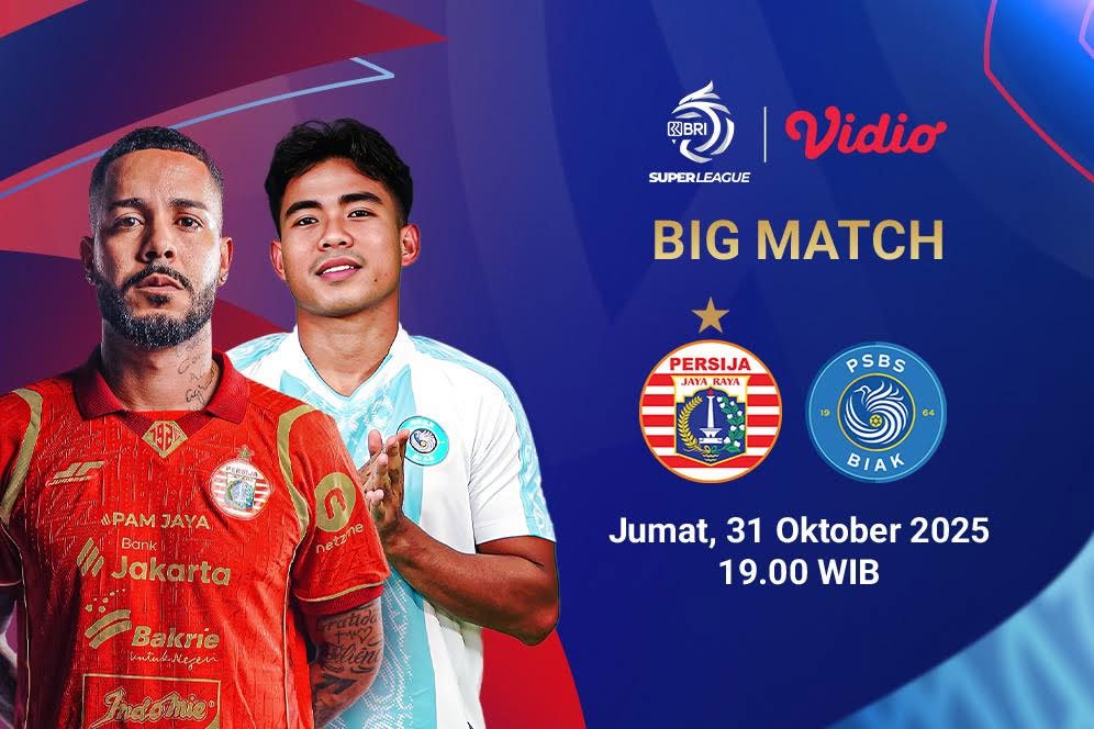 Saksikan dan Nonton BRI Super League 2025/26: Persija Jakarta vs PSBS Biak Eksklusif di Vidio
