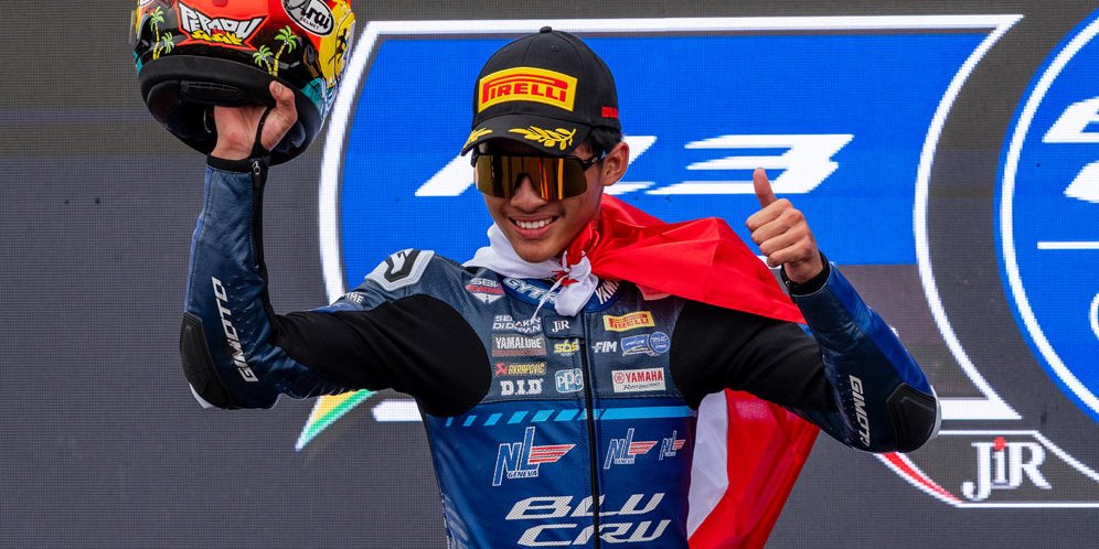 Arai Agaska saat berlaga di R3 BLU CRU World Cup 2025 (c) Yamaha Racing