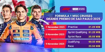 Saksikan dan Nonton Formula 1 GP Brasil 2025, Tayang Eksklusif di Vidio Saksikan dan Nonton Formula 1 GP Brasil 2025, Tayang Eksklusif di Vidio