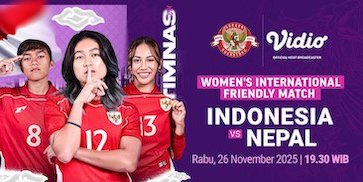 Nonton Timnas Indonesia vs Nepal: FIFA Womens Match Day 2025, Tayang di Vidio