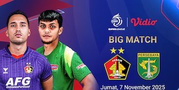 Jadwal Siaran Langsung BRI Super League 2025/26: Persik vs Persebaya di Vidio Malam Ini Jadwal Siaran Langsung BRI Super League 2025/26: Persik vs Persebaya di Vidio Malam Ini