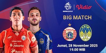 Nonton Live Streaming BRI Super League: Persija vs PSIM Jogja, Eksklusif di Vidio Nonton Live Streaming BRI Super League: Persija vs PSIM Jogja, Eksklusif di Vidio