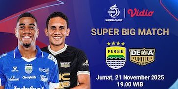 Siaran Langsung BRI Super League: Persib vs Dewa United, Tayang di Vidio Siaran Langsung BRI Super League: Persib vs Dewa United, Tayang di Vidio