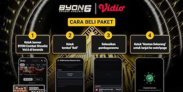 Simak Cara Akses Byon Combat Showbiz 6, Eksklusif Pay Per View di Vidio Simak Cara Akses Byon Combat Showbiz 6, Eksklusif Pay Per View di Vidio