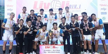 Kalahkan PBV Bukit Asam Tanjung Enim, Eka Mandiri Jaya Juarai Livoli Divisi 1 2025