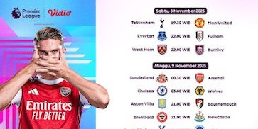 Jadwal dan Nonton Liga Inggris Pekan ke-11, Tayang Eksklusif di Vidio Jadwal dan Nonton Liga Inggris Pekan ke-11, Tayang Eksklusif di Vidio