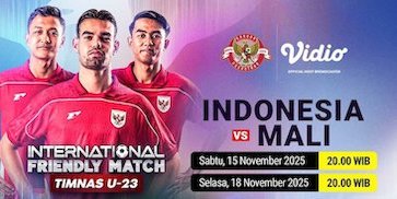 Nonton Timnas Indonesia U-23 vs Mali U-23 Eksklusif di Vidio Nonton Timnas Indonesia U-23 vs Mali U-23 Eksklusif di Vidio