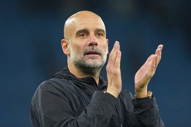 Target Manchester City di Liga Champions Pelatih Manchester City, Pep Guardiola. (c) AP Photo/Ian Hodgson
