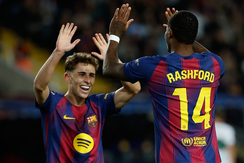 Rapor Pemain Barcelona vs Elche: Rashford Kembali Tajam, Yamal Bangkit dari Patah Hati