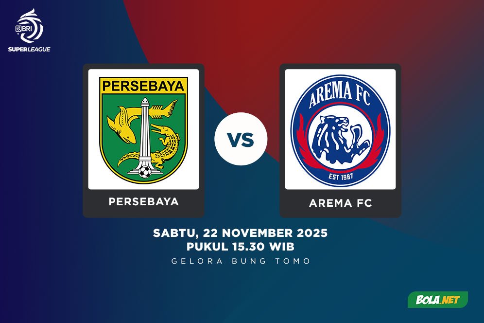 Prediksi BRI Super League: Persebaya Surabaya vs Arema FC 22 November 2025