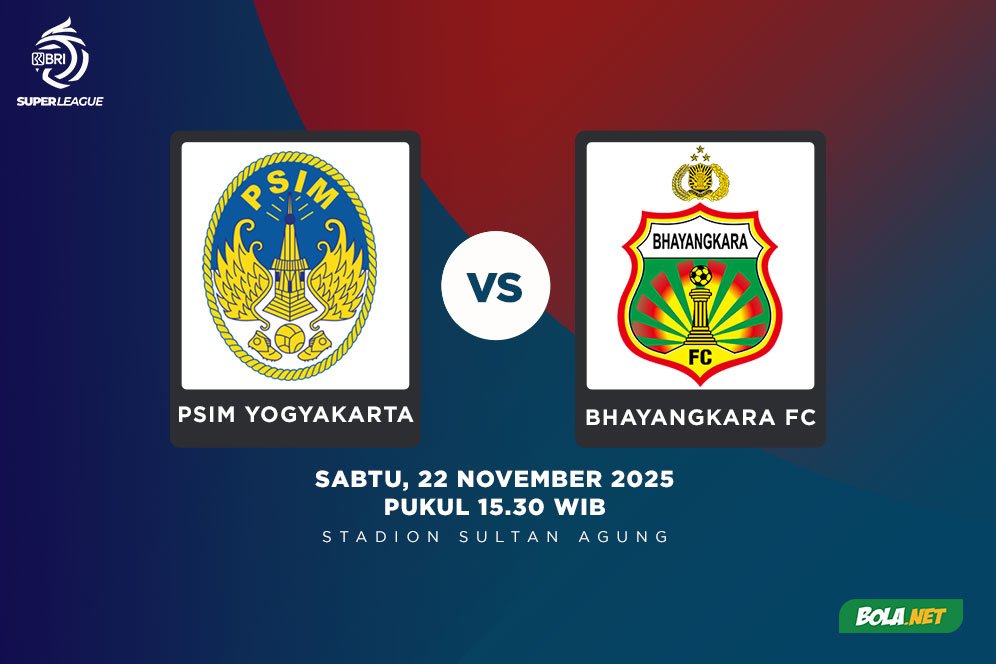Prediksi BRI Super League: PSIM Yogyakarta vs Bhayangkara FC 22 November 2025