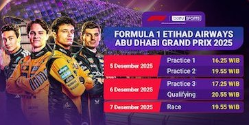 Link Live Streaming Formula 1 Etihad Airways Abu Dhabi Grand Prix 2025, Eksklusif di Vidio
