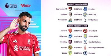 Simak Jadwal Liga Inggris Pekan ke-14 2025/26, Eksklusif di Vidio