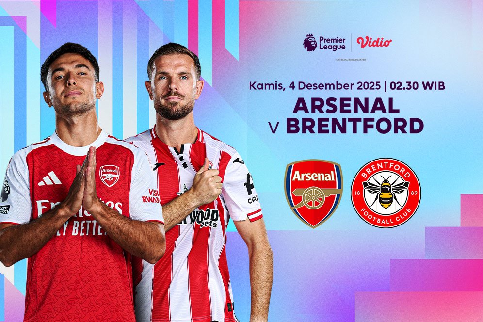Nonton Siaran Langsung Liga Premier 2025/26: Arsenal vs Brentford, Tayang di Vidio