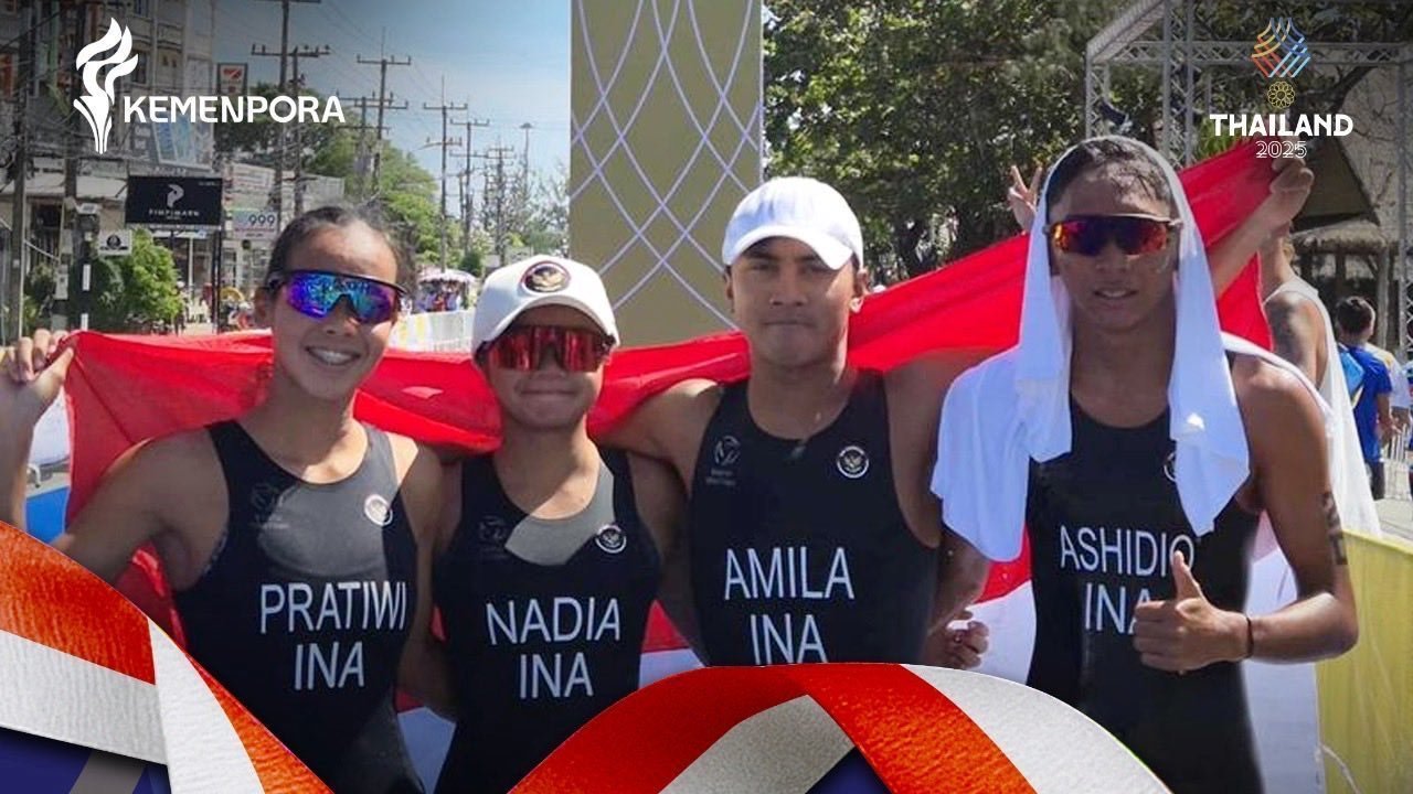 Mantap! Tim Triathlon Indonesia Sapu Bersih 3 Medali Emas Nomor Aquathlon Team Relay SEA Games 2025 Mantap! Tim Triathlon Indonesia Sapu Bersih 3 Medali Emas Nomor Aquathlon Team Relay SEA Games 2025