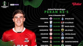 Jadwal Siaran Langsung UEFA Conference League 2025/26 Matchday 5 di Vidio
