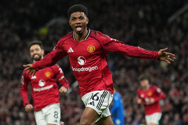 Man United Jadi Tim Paling Menghibur Penyerang sayap Manchester United, Amad Diallo usai mencetak gol ke gawang Bournemouth di lanjutan Liga Inggris, 16 Desember 2025. (c) AP Photo/Jon Super