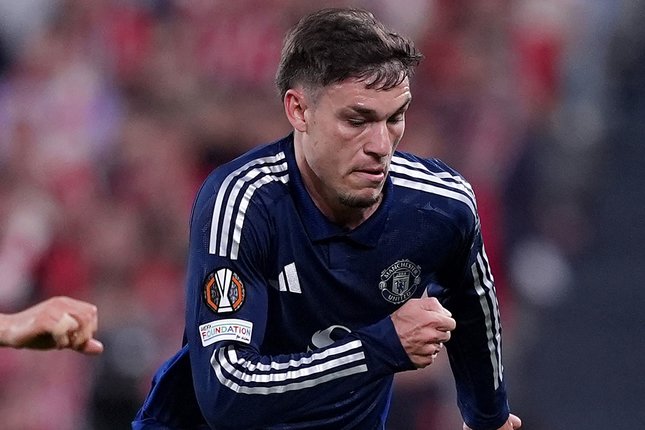 Gelandang Manchester United, Manuel Ugarte (c) Europa League Official