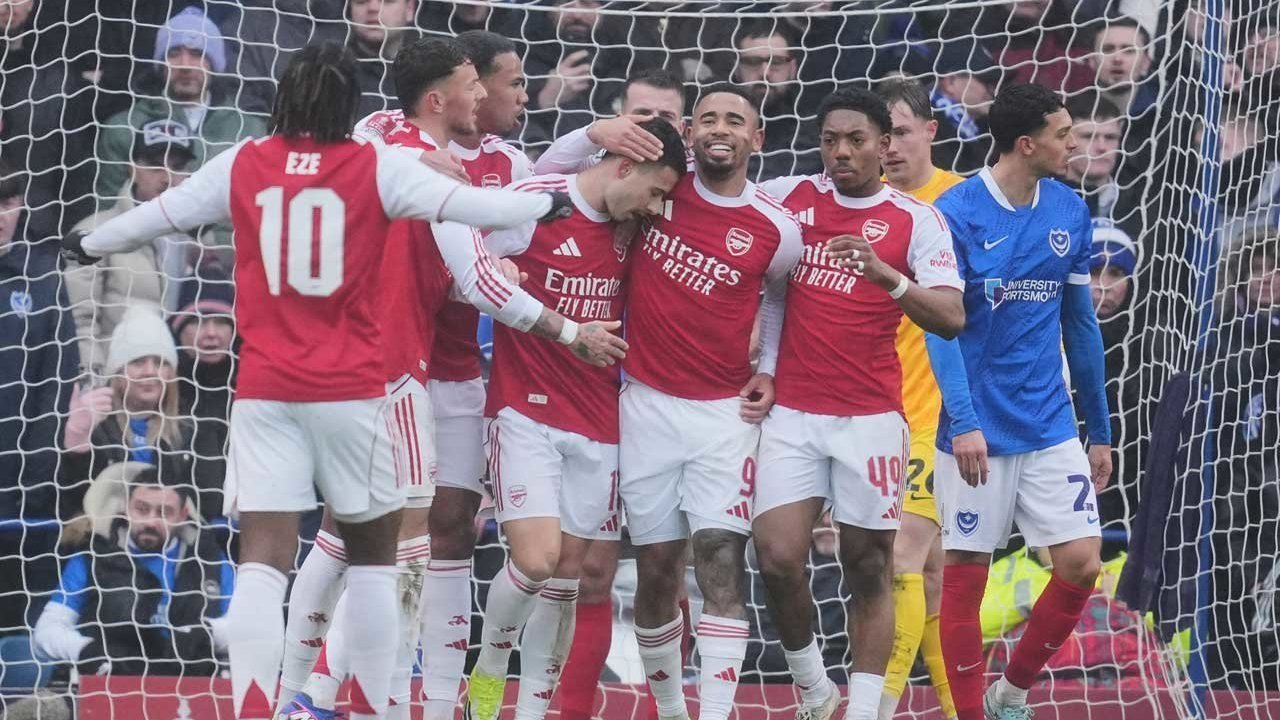 Hasil Portsmouth vs Arsenal: Gabriel Martinelli Hattrick, The Gunners Menang 4-1