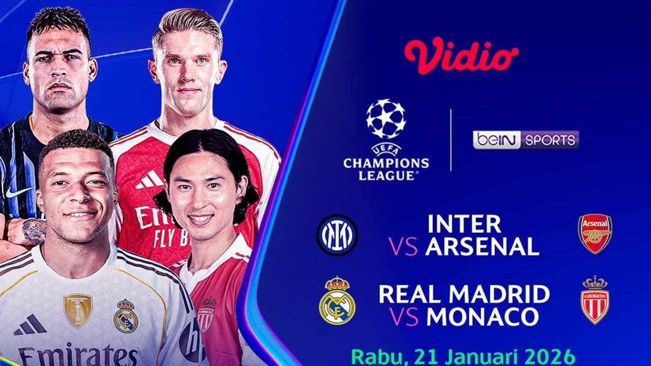 Link Live Streaming Liga Champions 2025/26 Matchweek 7 di Vidio Pekan Ini
