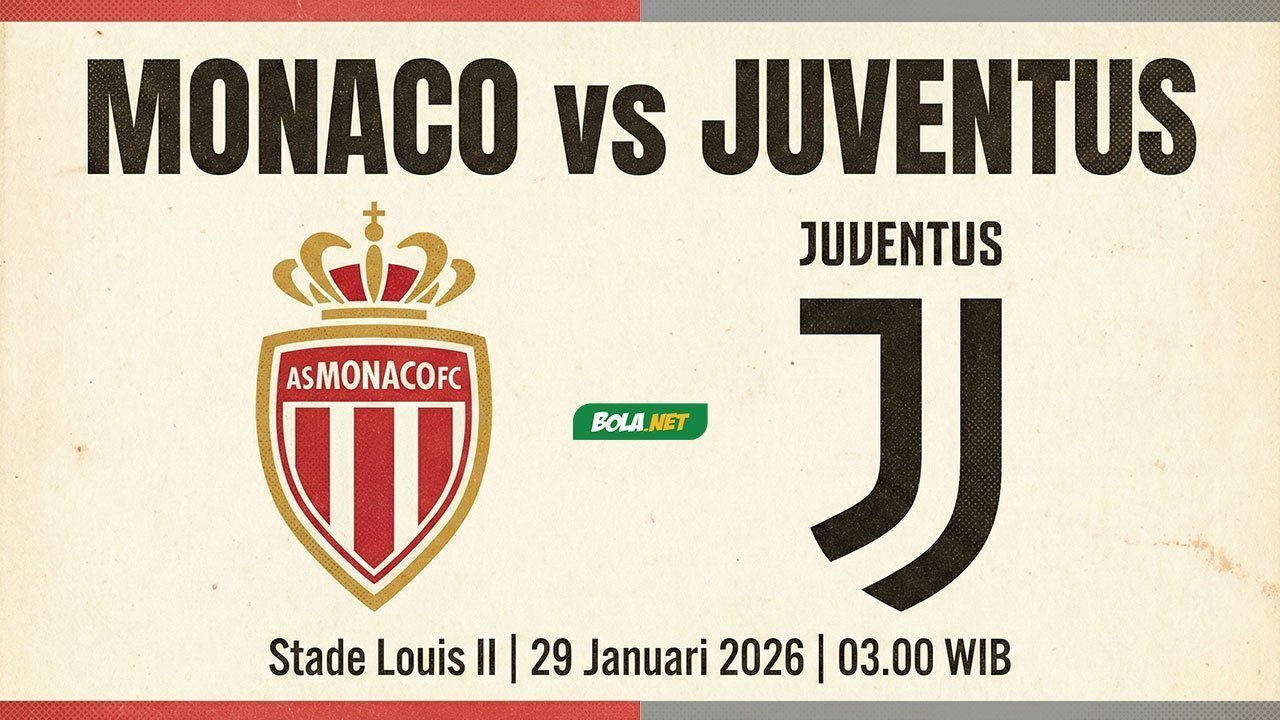 Prediksi Monaco vs Juventus 29 Januari 2026