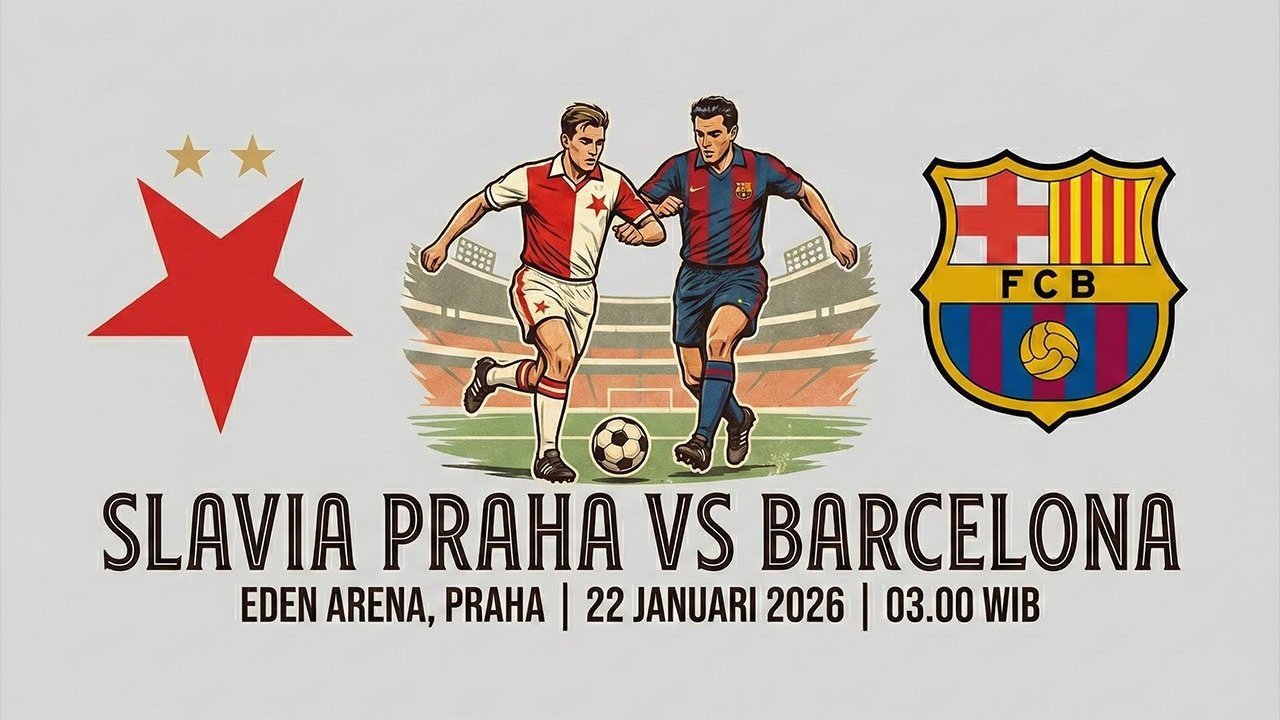 Prediksi Slavia Praha vs Barcelona 22 Januari 2026