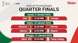 Jadwal Siaran Langsung Perempat Final Piala Afrika 2025 di Vidio, 9 - 11 Januari 2026