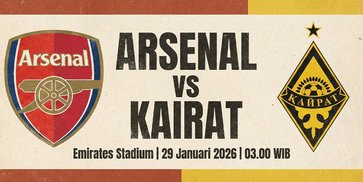 Prediksi Arsenal vs Kairat 29 Januari 2026