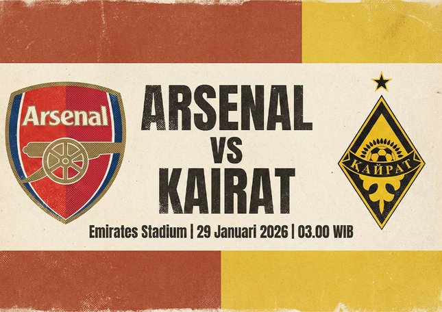 Jadwal dan Link Live Streaming Arsenal