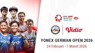 Jadwal Lengkap German Open 2026 dan Link Streaming di Vidio