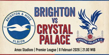 Prediksi Brighton vs Crystal Palace, 8 Februari 2026