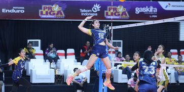 Livin Mandiri Tampil Ganas, Paksa Gresik Phonska Plus Telan Kekalahan Kedua di GOR Ken Arok