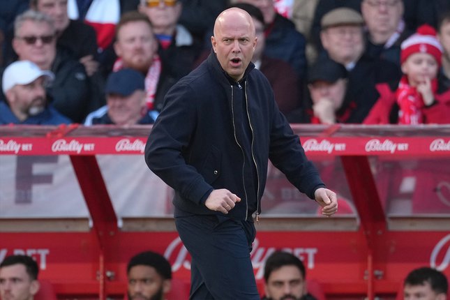 Pelatih Liverpool, Arne Slot. (c) AP Photo/Dave Shopland