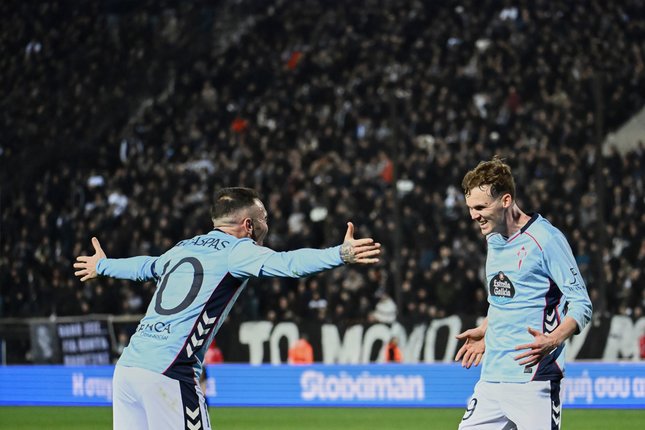 Head to Head Celta Vigo vs PAOK Pemain Celta Vigo Ferran Jutgla (kanan) merayakan gol bersama rekan setimnya Iago Aspas pada laga play-off Liga Europa antara PAOK vs Celta Vigo, Kamis, 19 Februari 2026 (c) AP Photo/Giannis Papanikos