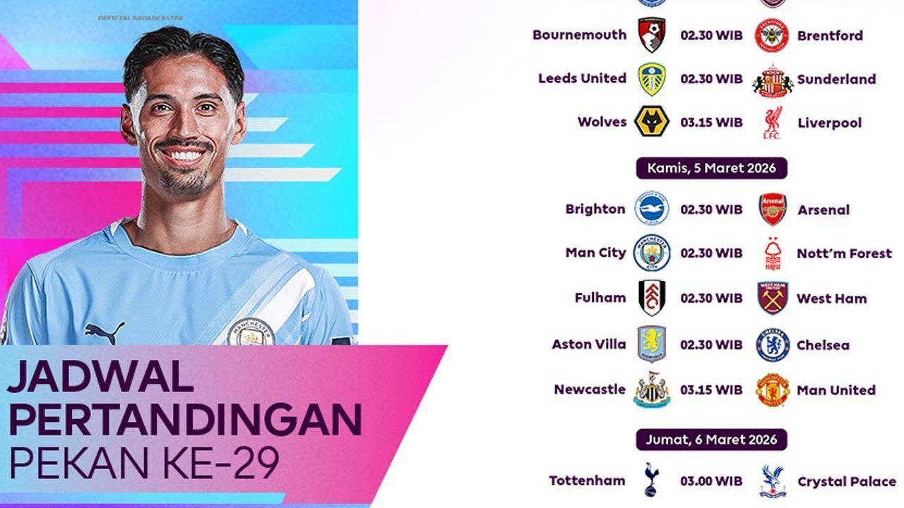 Jadwal Liga Inggris Pekan Ini: Newcastle vs MU Jadi Menu Utama, City dan Arsenal Pantang Terpeleset!