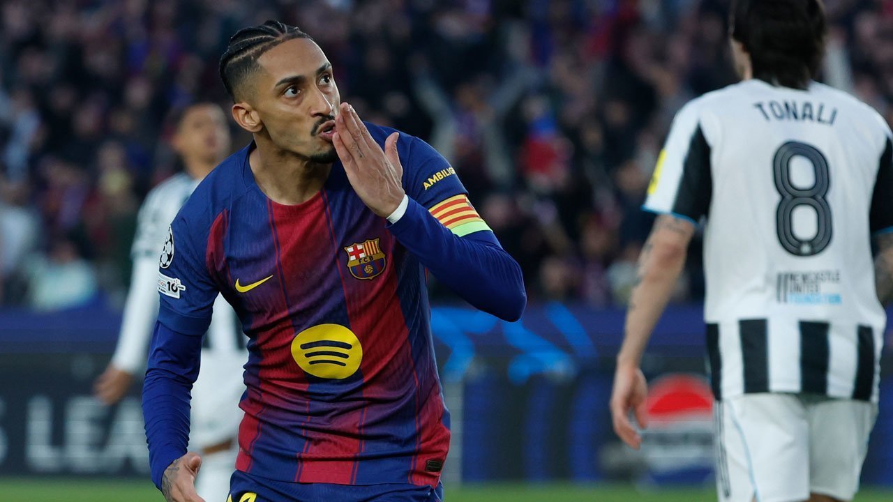 Man of the Match Barcelona vs Newcastle: Raphinha