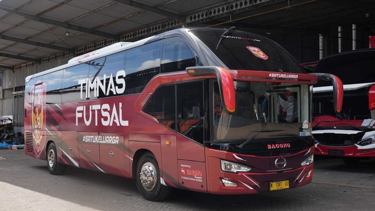 Dipakai Sejak AFC Futsal Asian Cup 2026, Bus dari PO Bagong Bakal jadi Armada Timnas Futsal Indonesia
