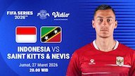 Timnas Indonesia vs Saint Kitts dan Nevis di FIFA Series 2026: Debut John Herdman di SUGBK Timnas Indonesia vs Saint Kitts dan Nevis di FIFA Series 2026: Debut John Herdman di SUGBK