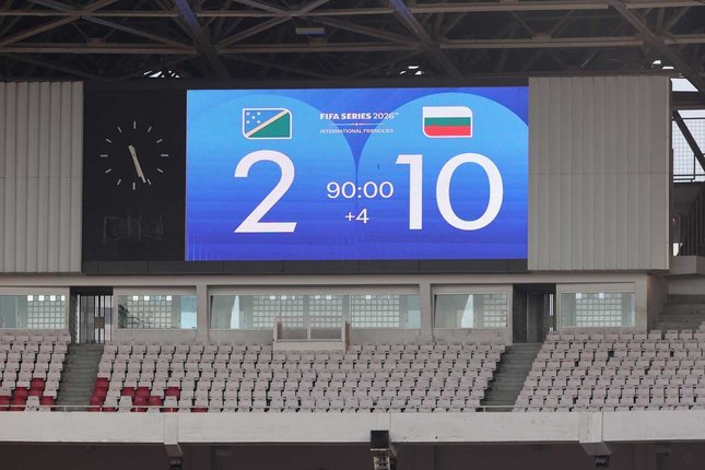 Hasil pertandingan FIFA Series antara Timnas Kepulauan Solomon lawan Timnas Bulgaria di Stadion Gelora Bung Karno (c) Muhammad Iqbal Ichsan
