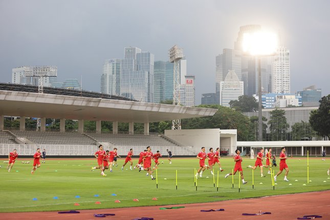 Pemain Timnas Indonesia menjalani latihan jelang FIFA Series 2026. (c) Bola.net/M Iqbal Ichsan